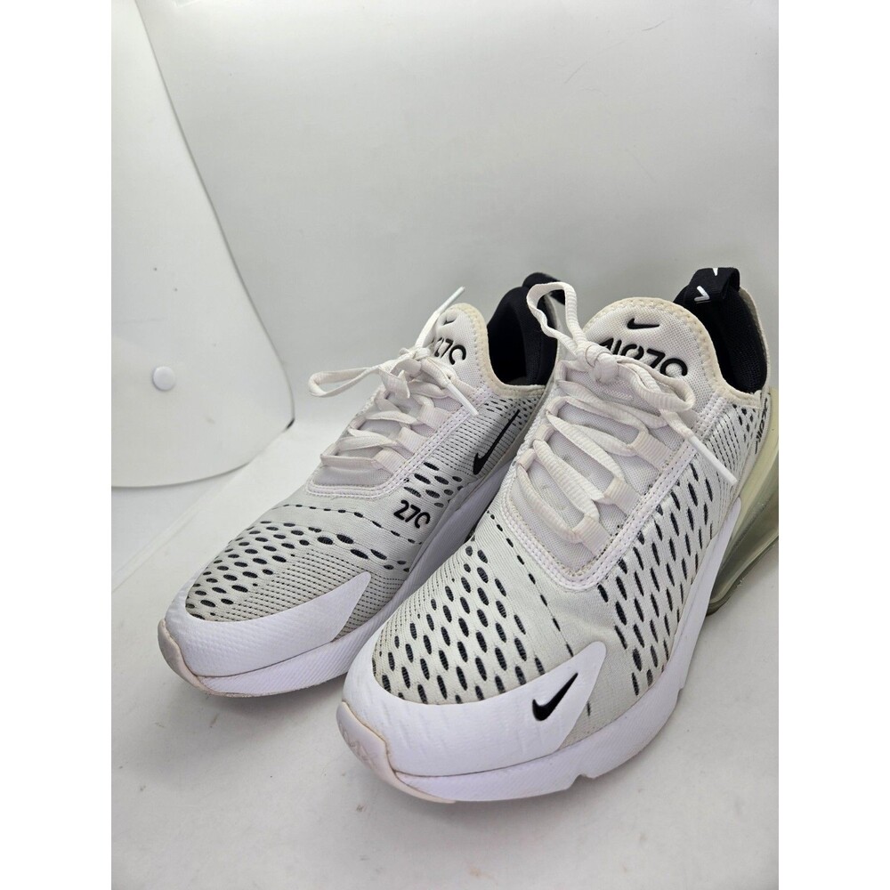 Nike Air Max 270 Shoes Womens 6.5 Triple White Athletic Running Workout Sneakers - Picture 4 of 8